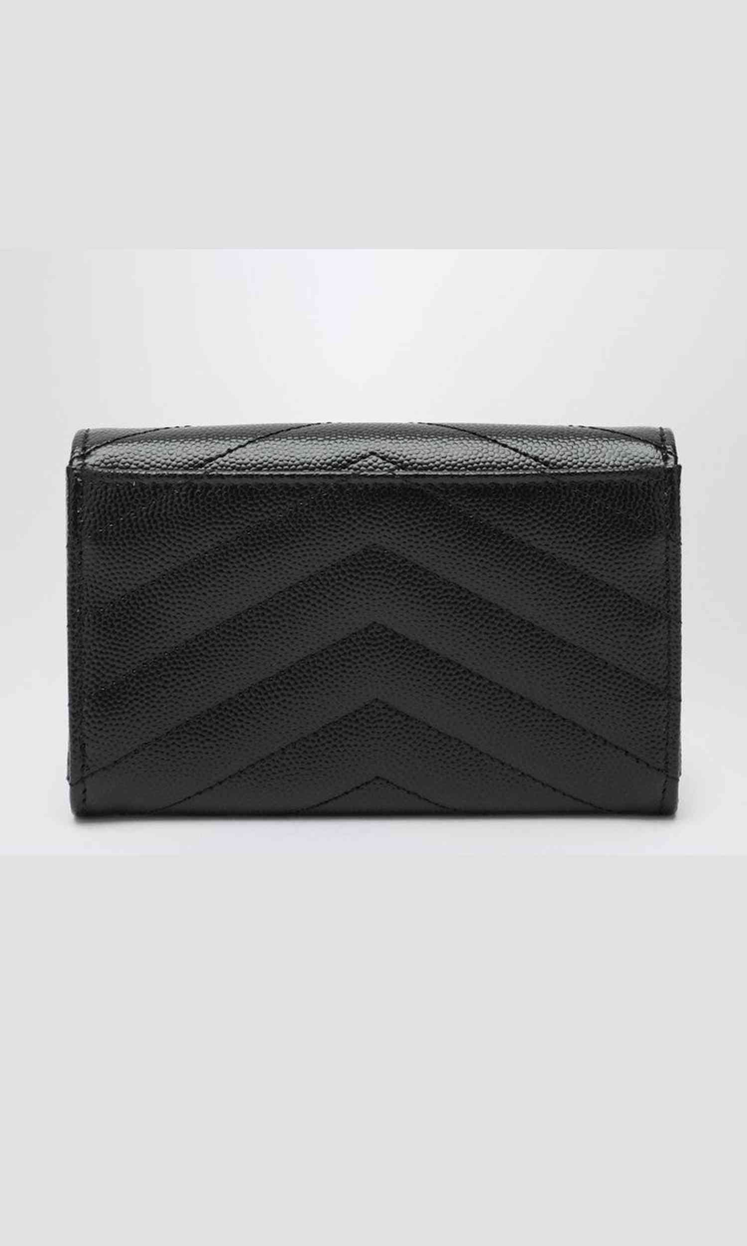 Saint Laurent Black Monogram Envelope Small Wallet Glam Steals