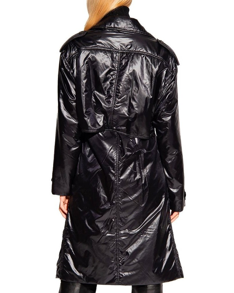 Saint Laurent Black Polyamide Coat Glam Steals