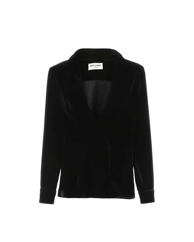 Saint Laurent Black Silk Blouse Glam Steals