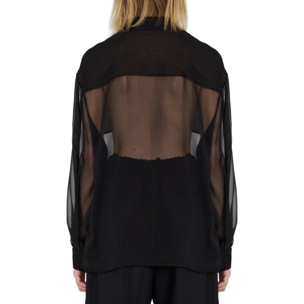 Saint Laurent Black Silk Shirt Glam Steals