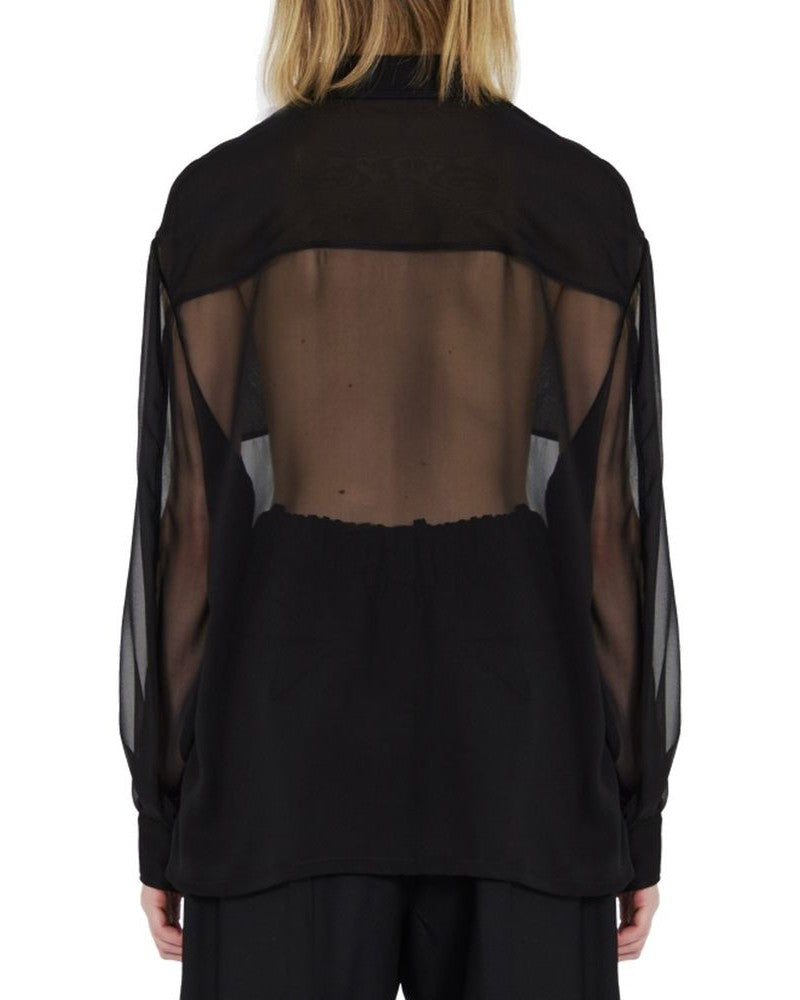 Saint Laurent Black Silk Shirt Glam Steals