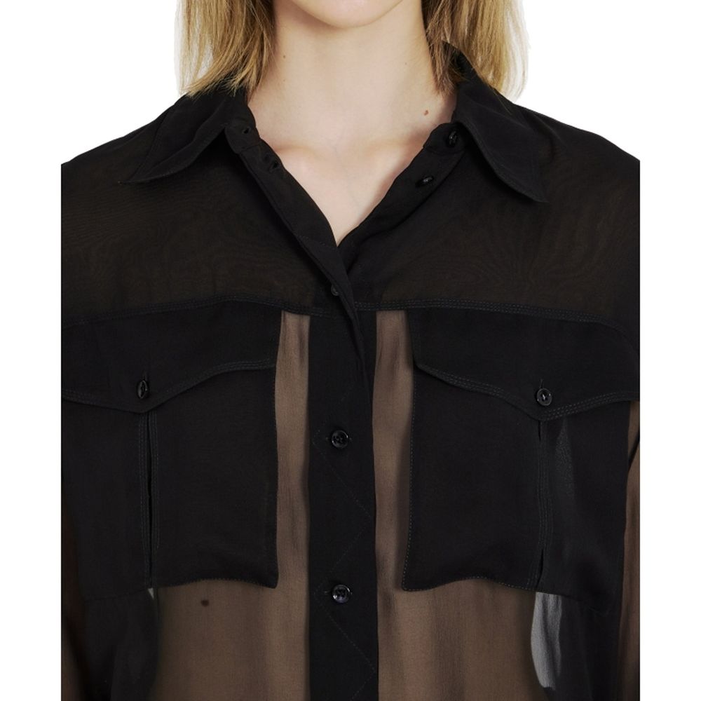 Saint Laurent Black Silk Shirt Glam Steals
