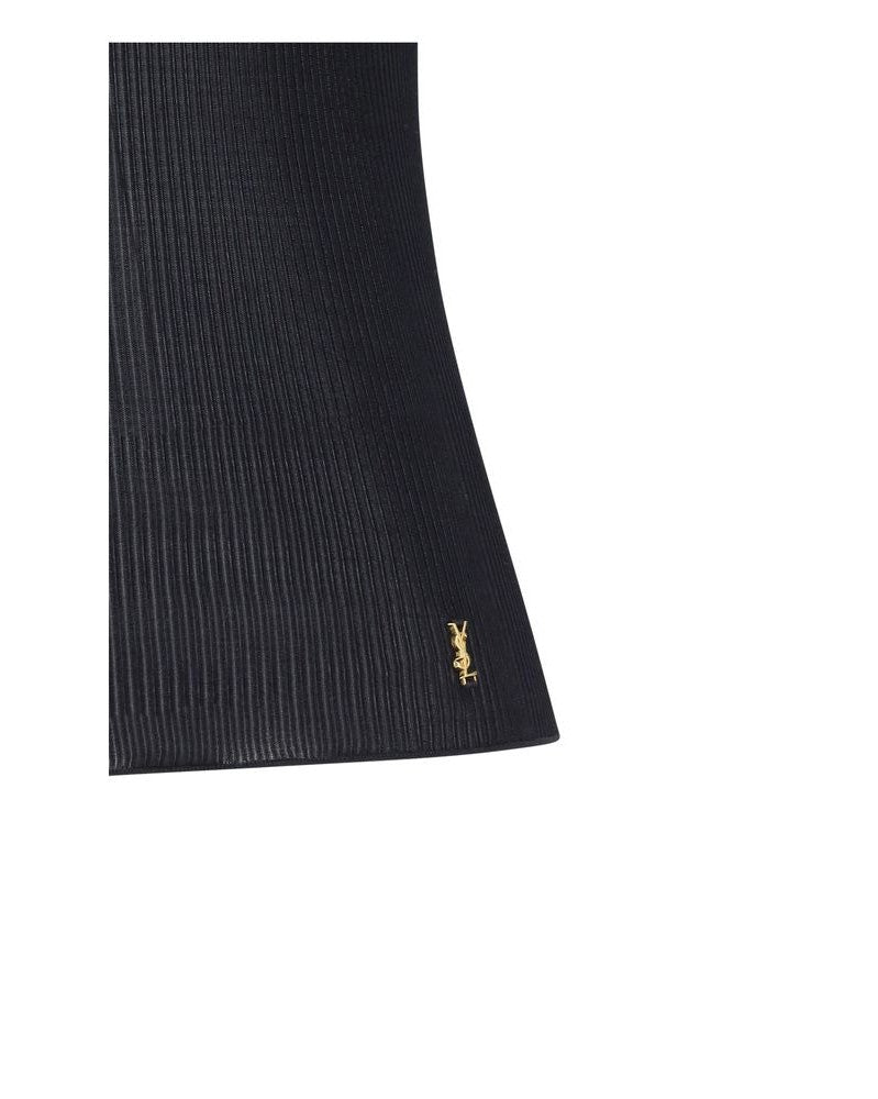 Saint Laurent Black Silk Sleeveles T-shirt Glam Steals