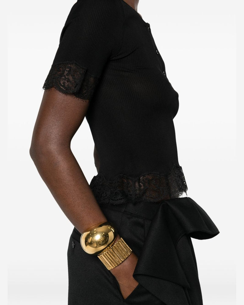 Saint Laurent Black T-shirt Topwear