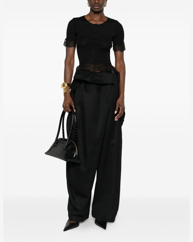 Saint Laurent Black T-shirt Topwear