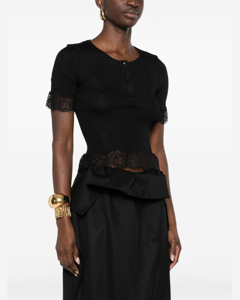 Saint Laurent Black T-shirt Topwear