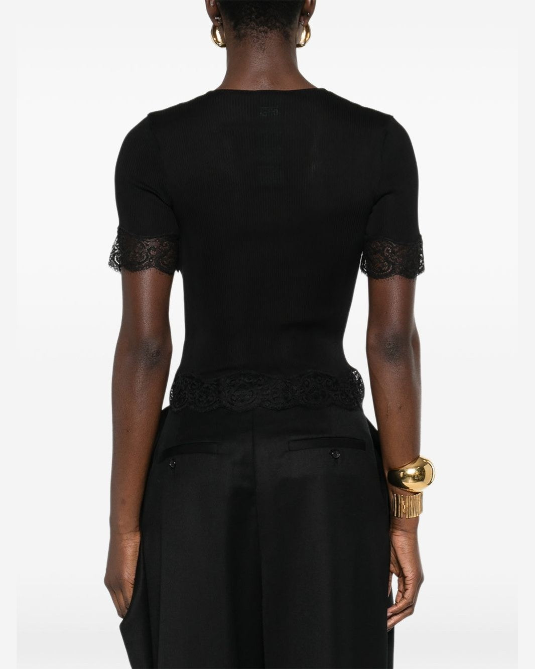 Saint Laurent Black T-shirt Topwear