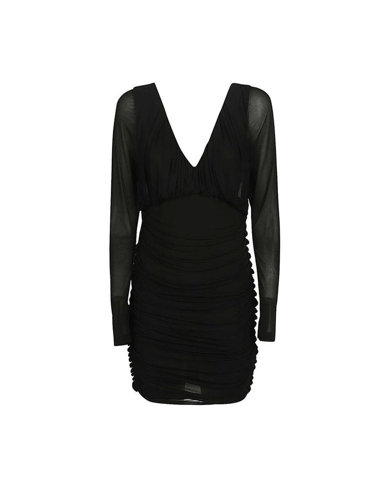 Saint Laurent Black Viscose Cocktail Dress Glam Steals