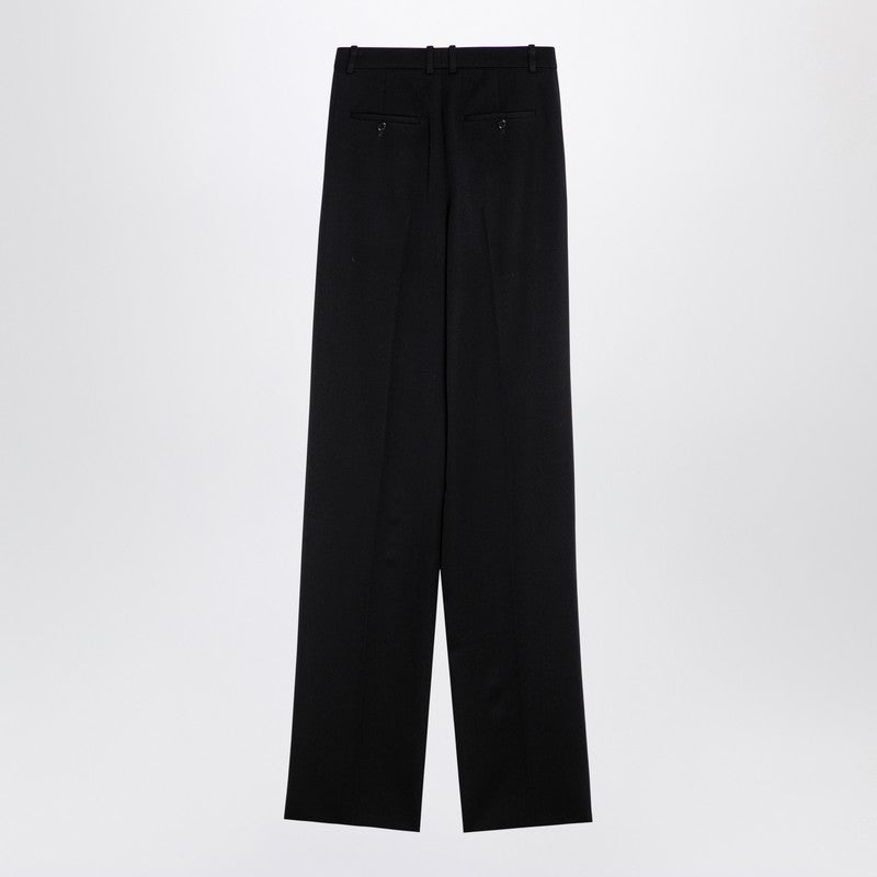 Saint Laurent Black Wool Wide Trouser Glam Steals