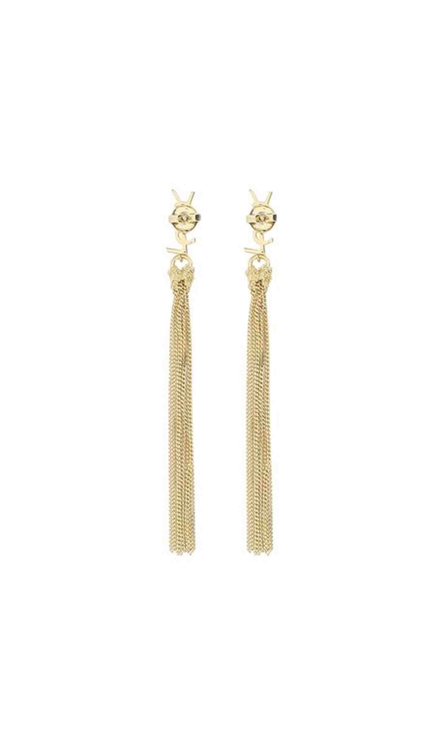 Saint Laurent Bo Pompons Chaines Brass Metal Glam Steals