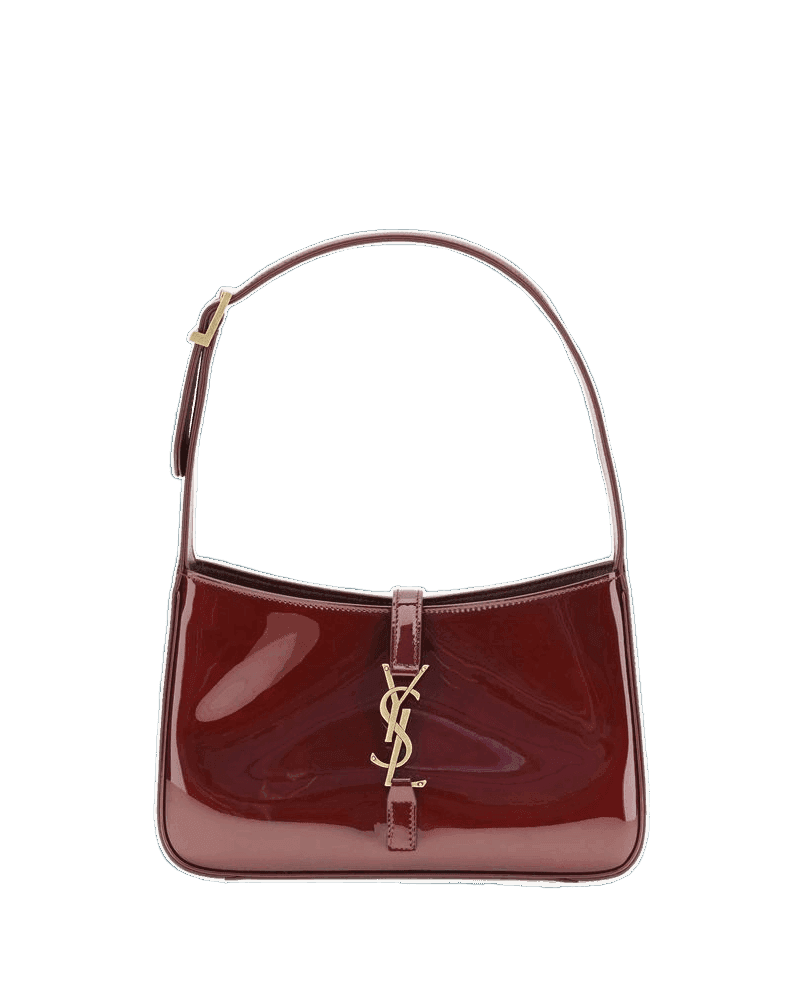 Saint Laurent Bordeaux Calf Leather Bos Taurus Shoulder Bag Glam Steals