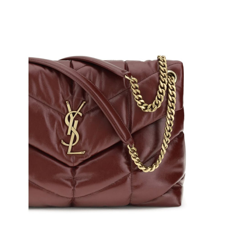 Saint Laurent Bordeaux Calf Leather Bos Taurus Shoulder Bag Glam Steals