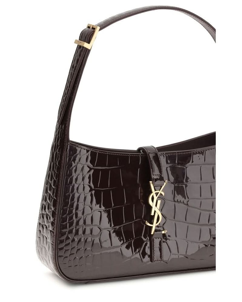 Saint Laurent Bordeaux Crocodile Shoulder Bag Glam Steals