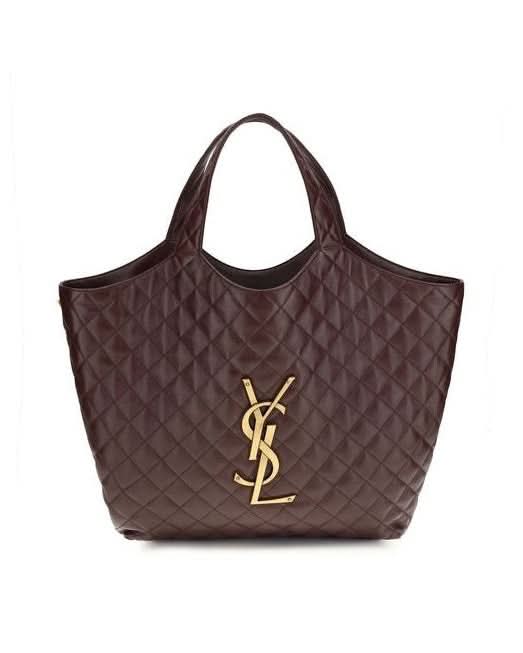 Saint Laurent Bordeaux Lamb Ovis Aries Shoulder Bag 
