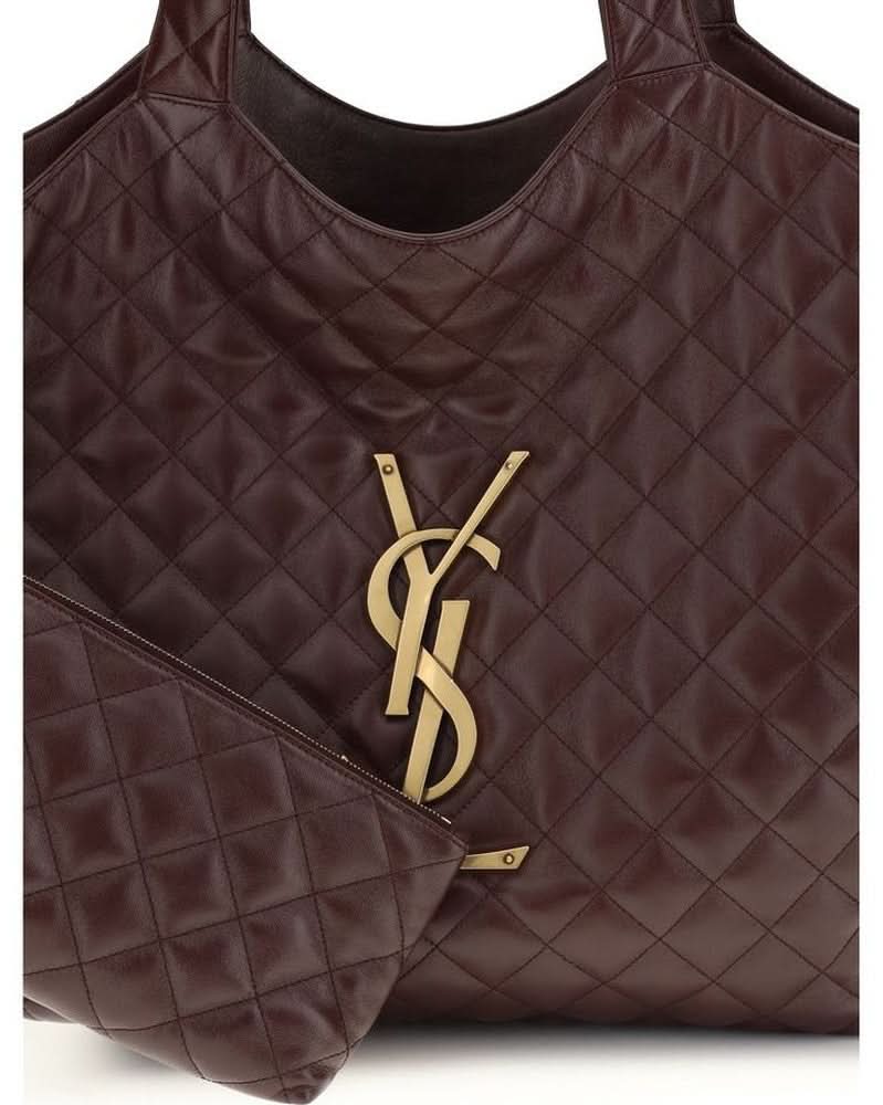 Saint Laurent Bordeaux Lamb Ovis Aries Shoulder Bag 