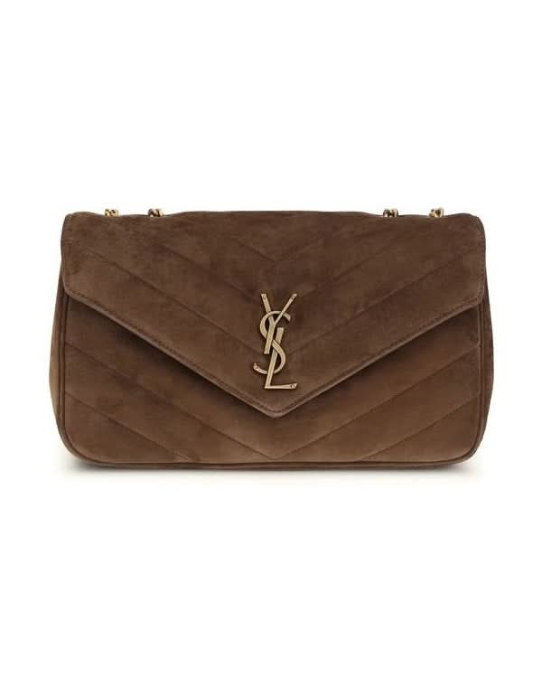 Saint Laurent Brown Calf Leather Bos Taurus Shoulder Bag Glam Steals