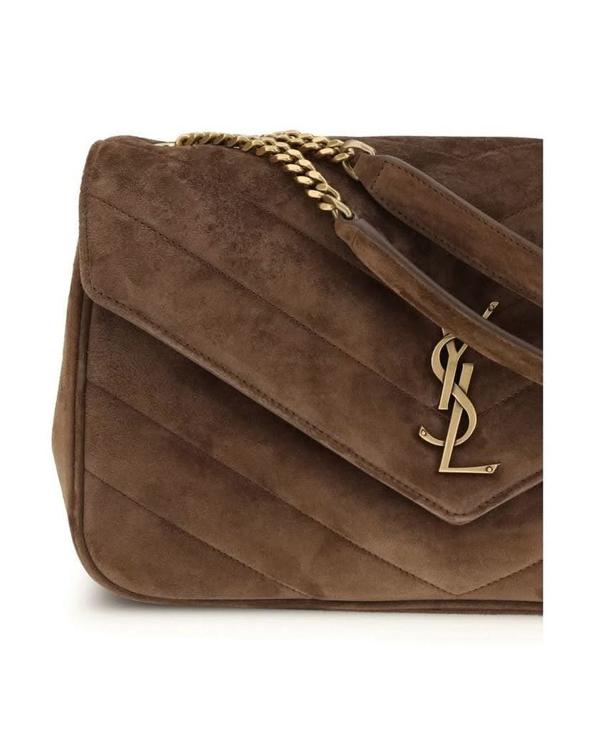 Saint Laurent Brown Calf Leather Bos Taurus Shoulder Bag Glam Steals