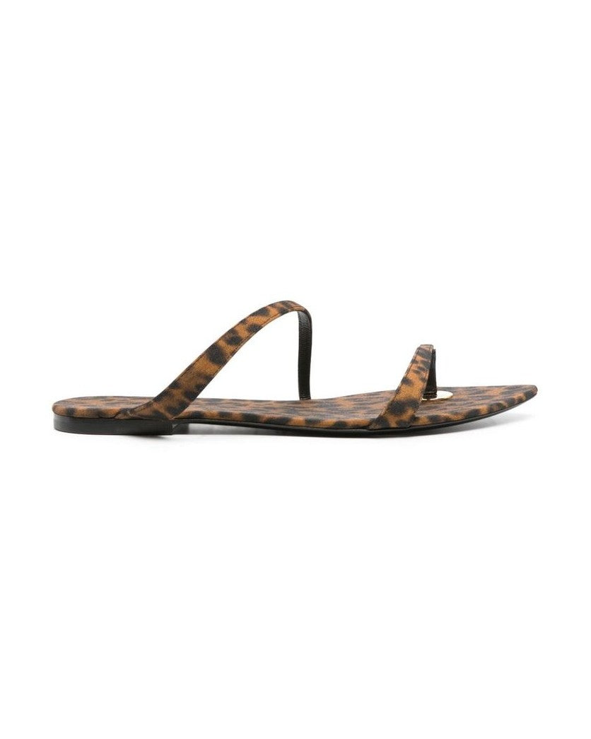 Saint Laurent Brown Flat Sandals Sandals