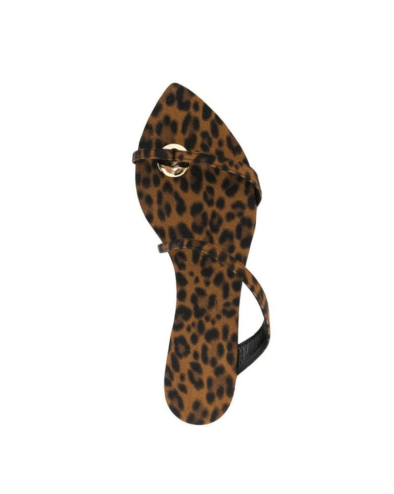 Saint Laurent Brown Flat Sandals Sandals