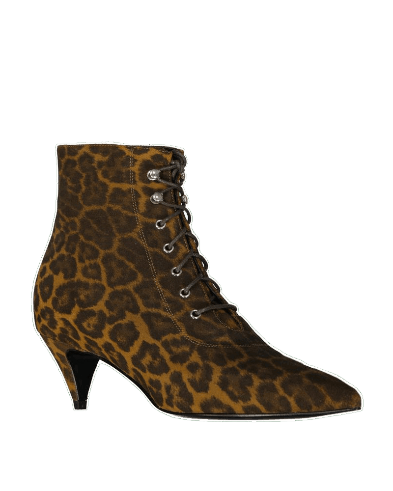 Saint Laurent Brown Lace Calfskin Up Boots Glam Steals