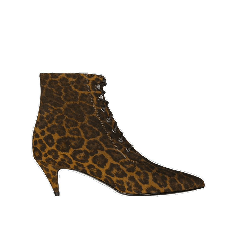 Saint Laurent Brown Lace Calfskin Up Boots Glam Steals
