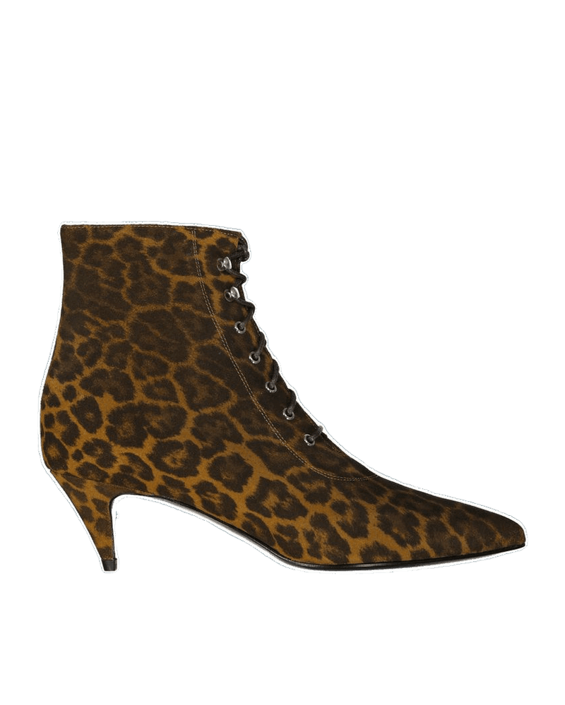 Saint Laurent Brown Lace Calfskin Up Boots Glam Steals
