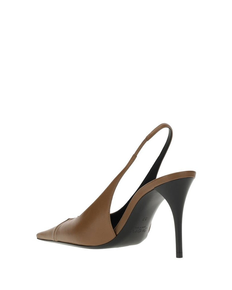 Saint Laurent Brown Lamb Ovis Aries High Heel Pumps 