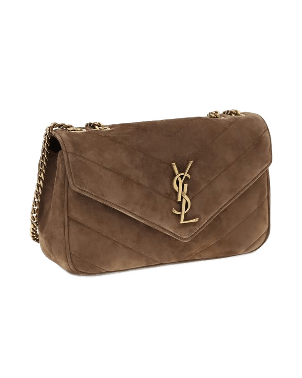 Saint Laurent Brown Calf Leather Bos Taurus Shoulder Bag Glam Steals