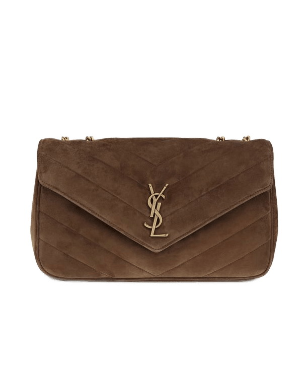 Saint Laurent Brown Calf Leather Bos Taurus Shoulder Bag Glam Steals