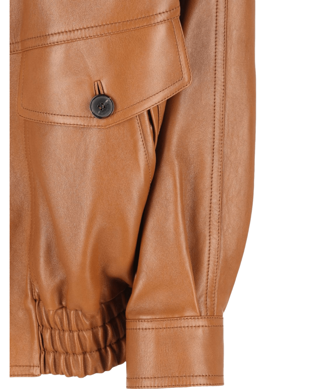 Saint Laurent Brown Leather Jacket Glam Steals