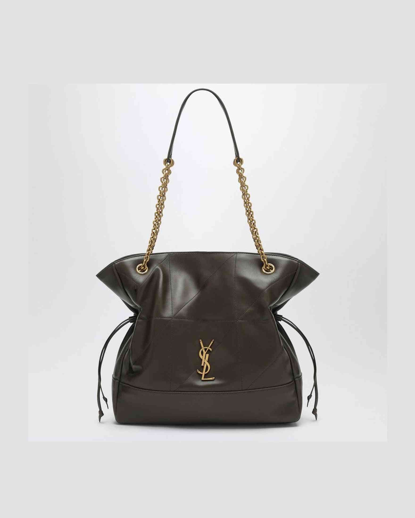 Saint Laurent Brown Leather Shopping Bag Jamie Glam Steals