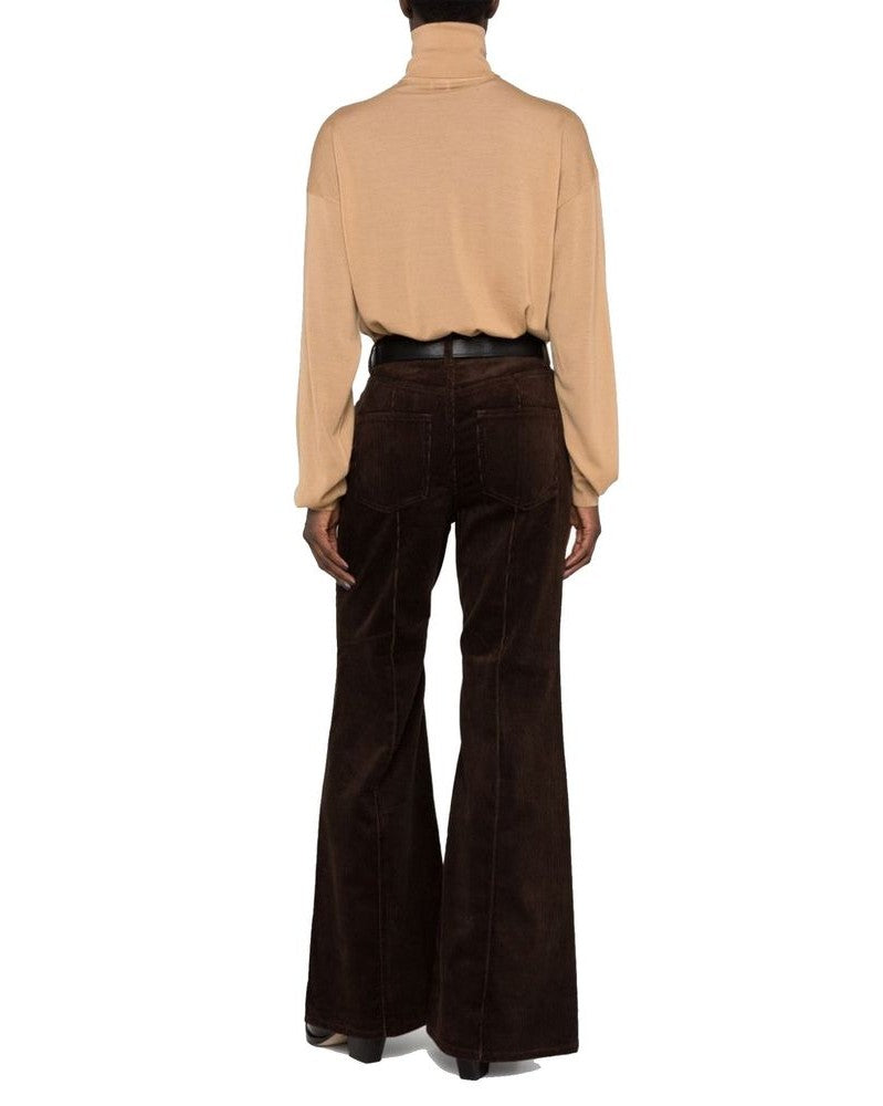 Saint Laurent Brown Wool Virgin Turtleneck Glam Steals