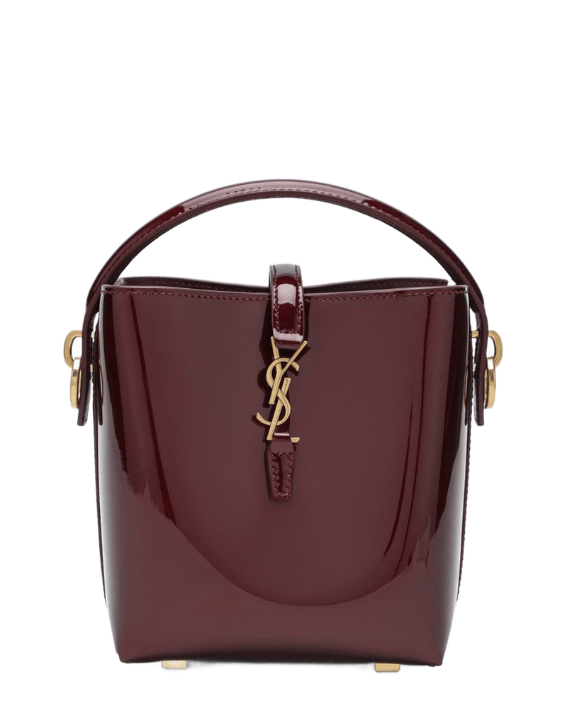 Saint Laurent Burgundy Leather Mini Le 37 Bucket Bag Glam Steals