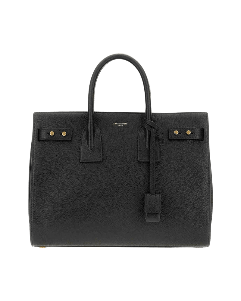 Saint Laurent Black Calf Leather Sac De Jour Handbag Glam Steals