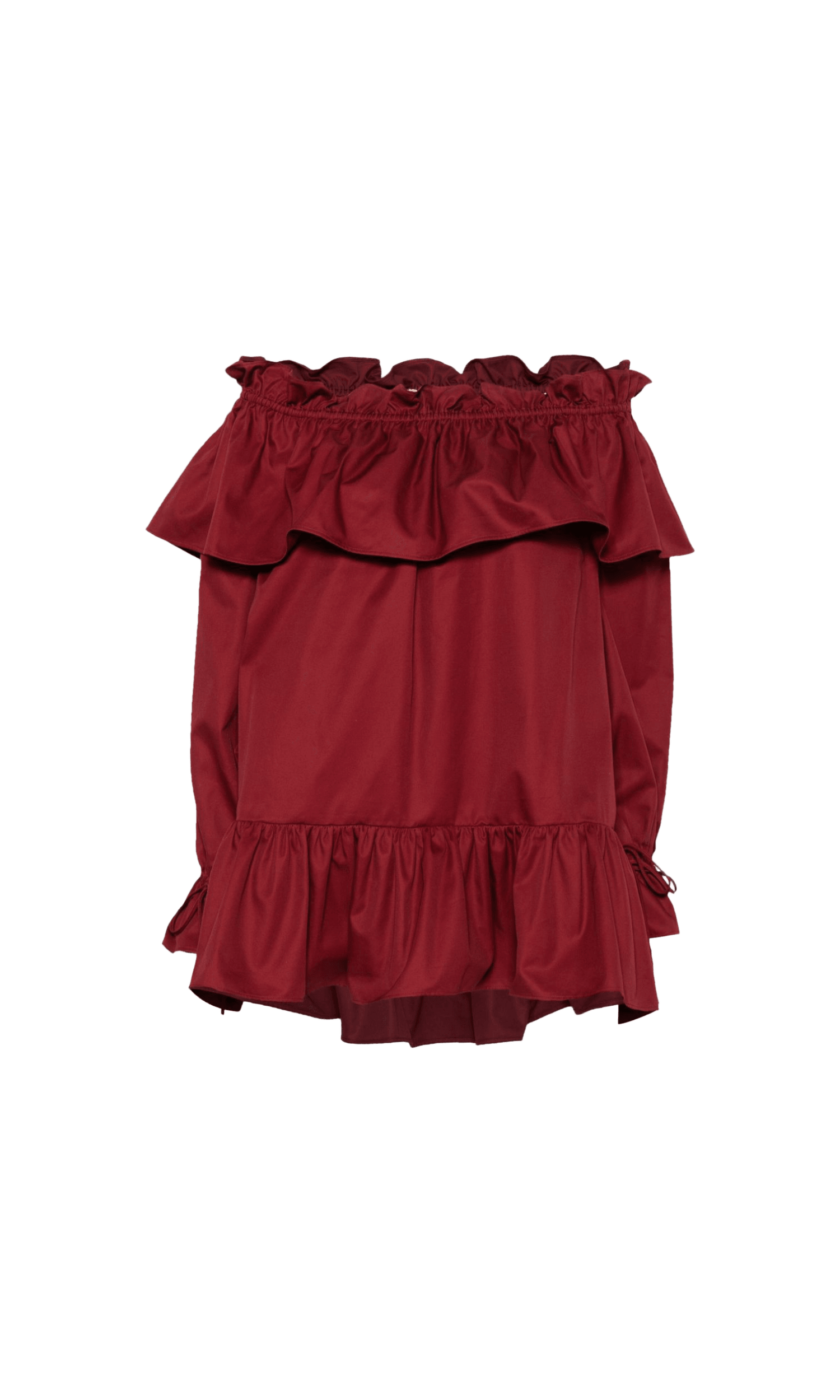 Saint Laurent Cotton Ruffled Mini Dress Glam Steals