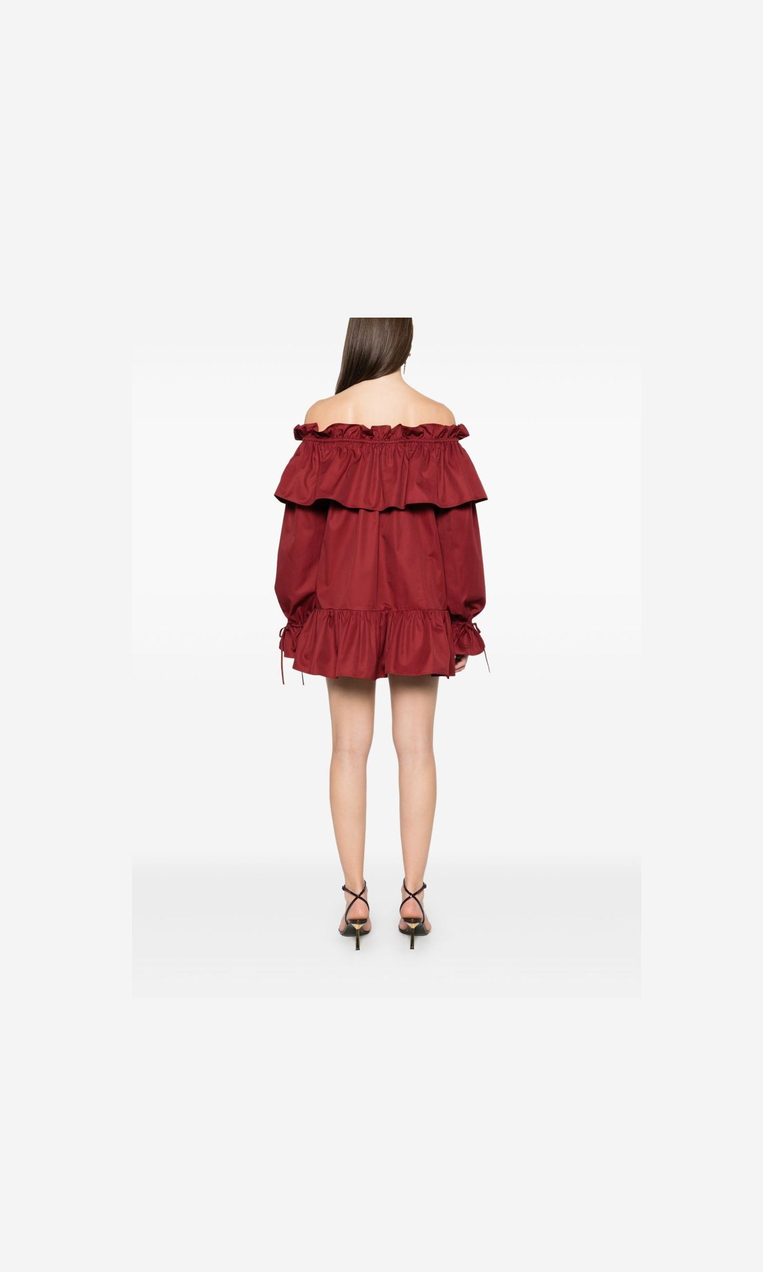 Saint Laurent Cotton Ruffled Mini Dress Glam Steals