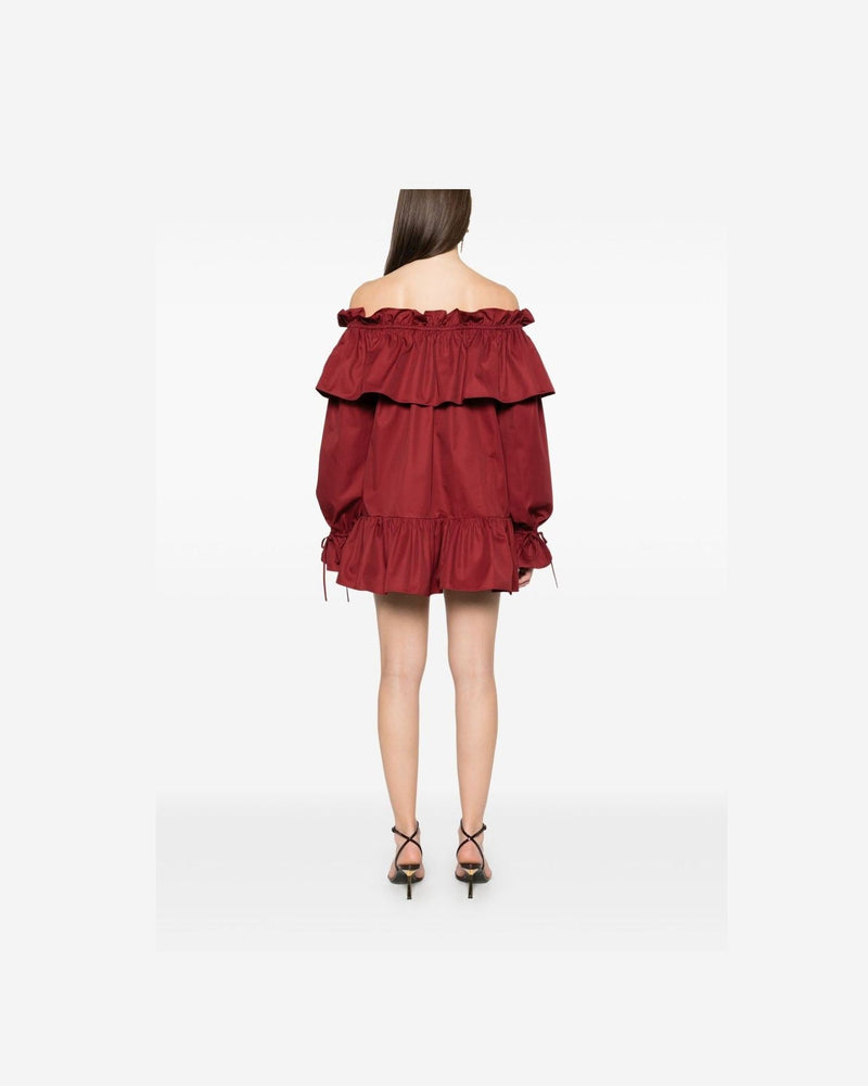 Saint Laurent Cotton Ruffled Mini Dress Glam Steals