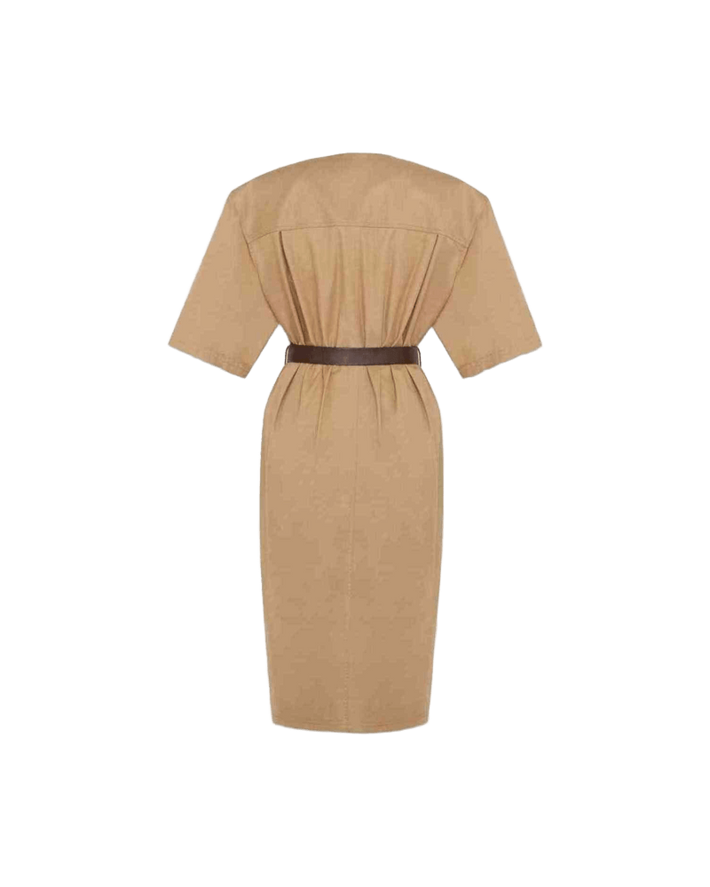 Saint Laurent Cotton Twill Midi Dress Glam Steals