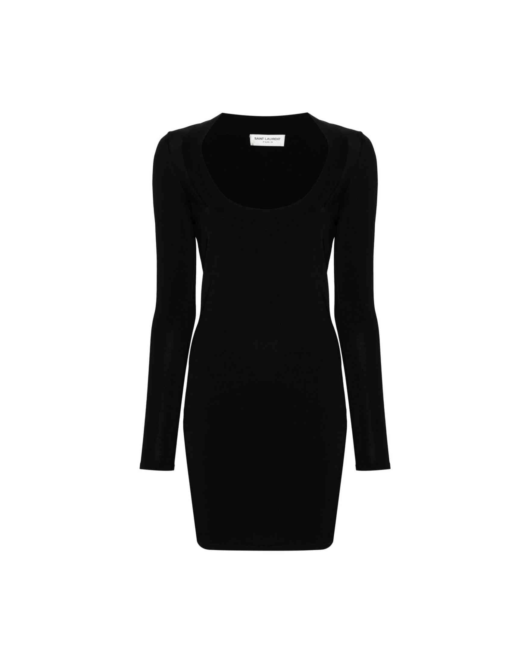 Saint Laurent Décolleté Mini Dress Glam Steals