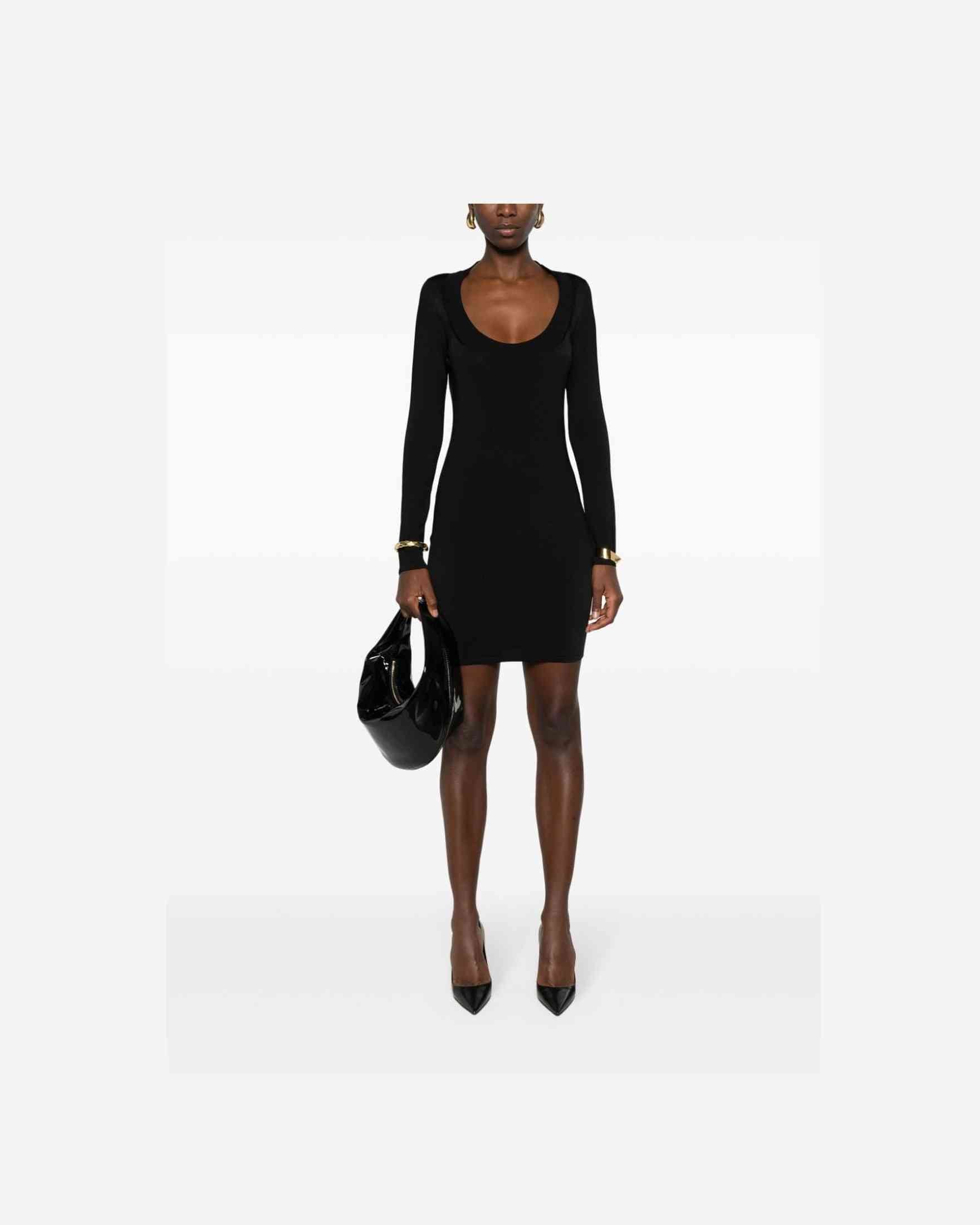 Saint Laurent Décolleté Mini Dress Glam Steals