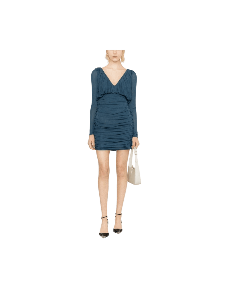 Saint Laurent Draped Mini Dress Glam Steals