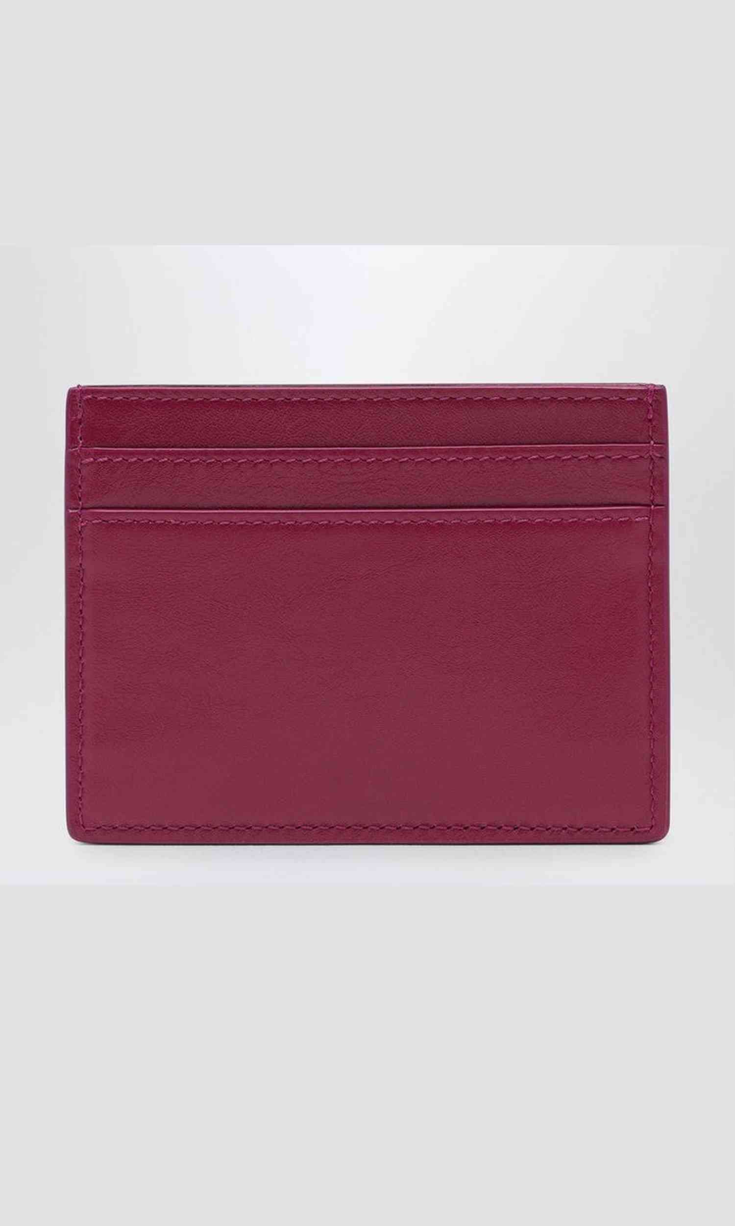 Saint Laurent Fuchsia Leather Credit Card Holder Glam Steals