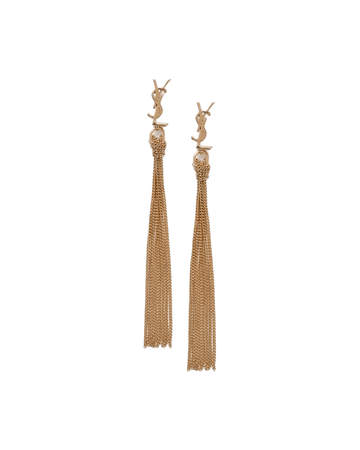 Saint Laurent Gold Cassandre Dangling Earrings Glam Steals