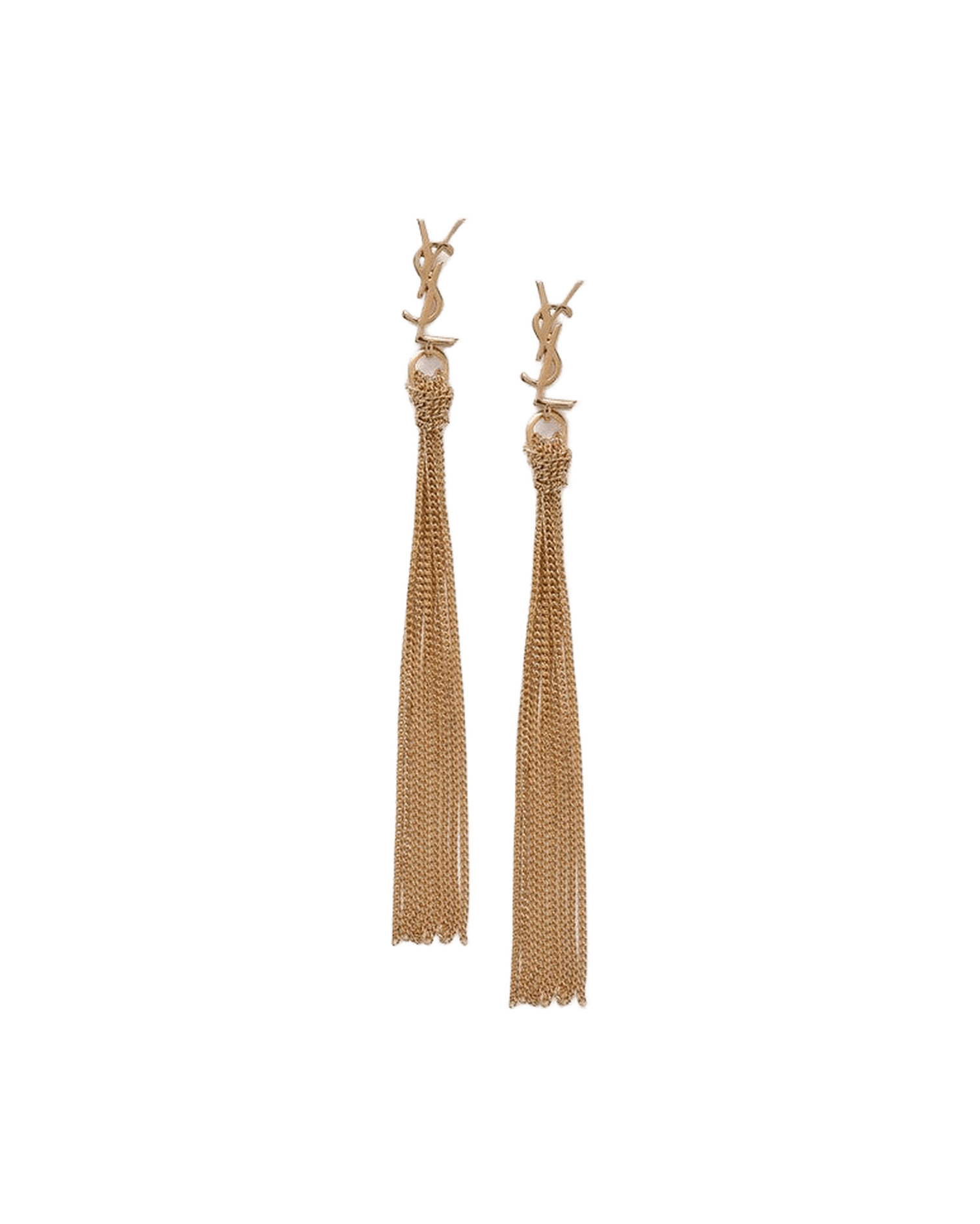 Saint Laurent Gold Cassandre Dangling Earrings Glam Steals