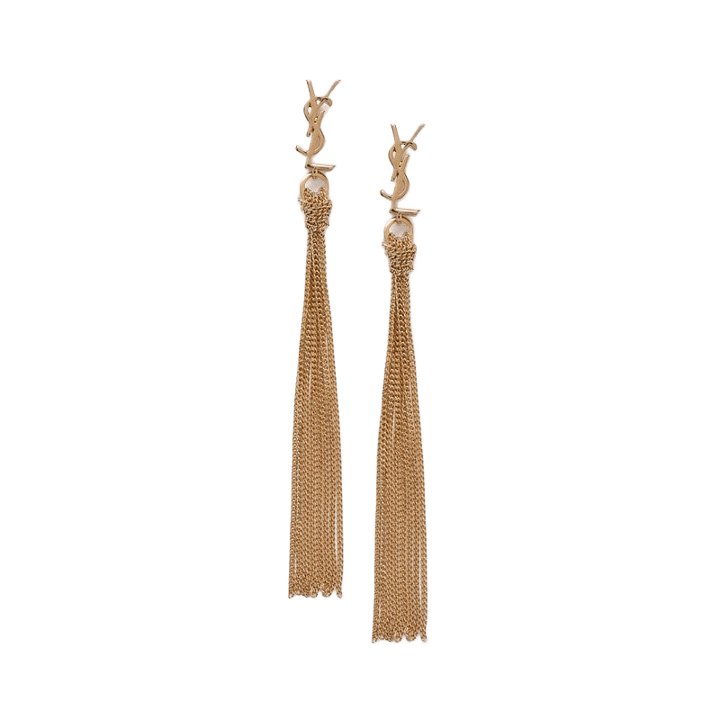Saint Laurent Gold Cassandre Dangling Earrings Glam Steals