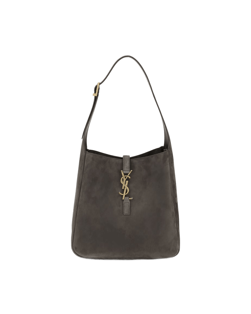 Saint Laurent Gray Calf Leather Bos Taurus Shoulder Bag Glam Steals