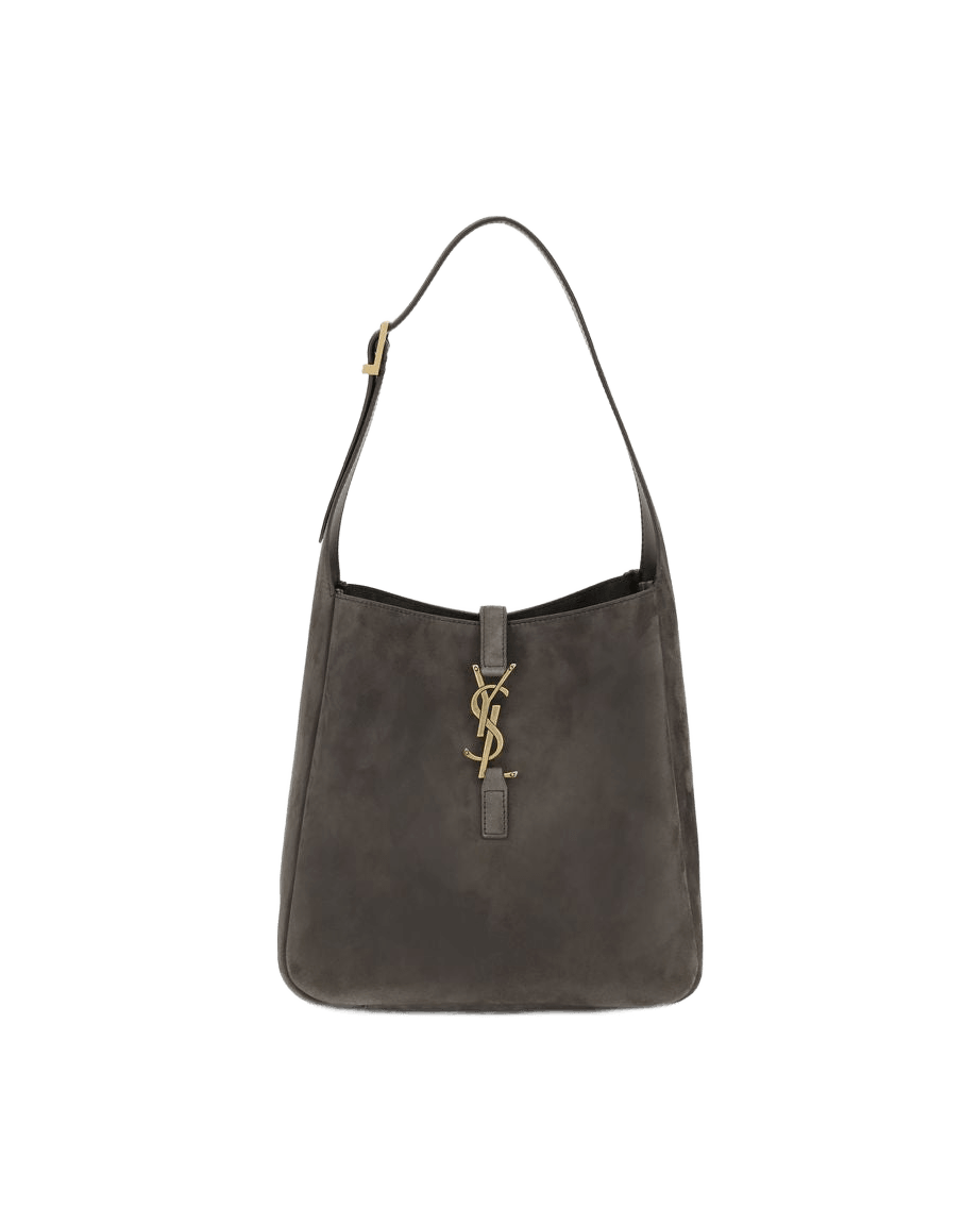 Saint Laurent Gray Calf Leather Bos Taurus Shoulder Bag Glam Steals
