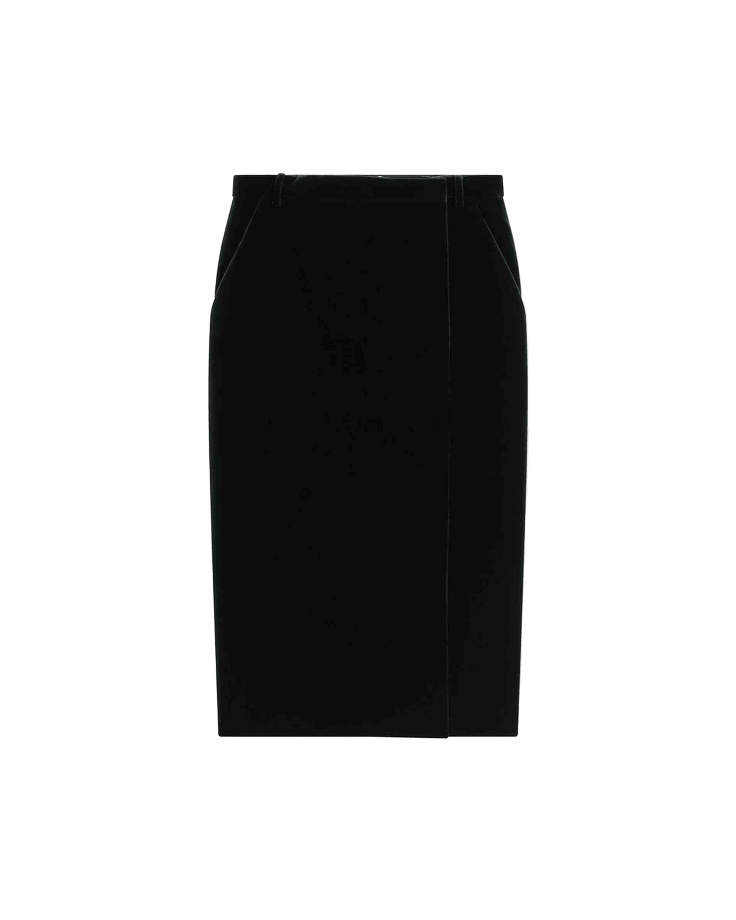 Saint Laurent Green Velvet Wrap Midi Skirt Glam Steals