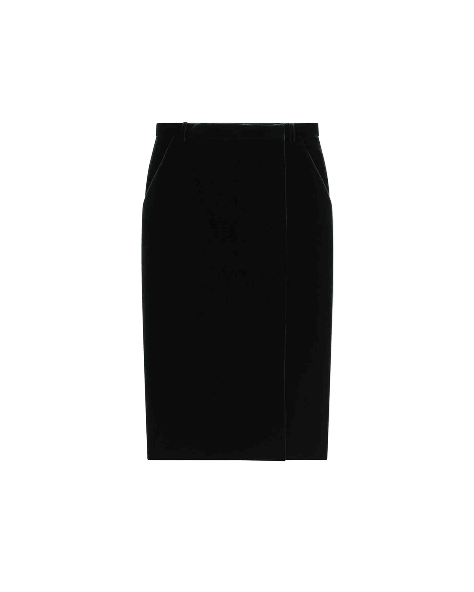 Saint Laurent Green Velvet Wrap Midi Skirt Glam Steals