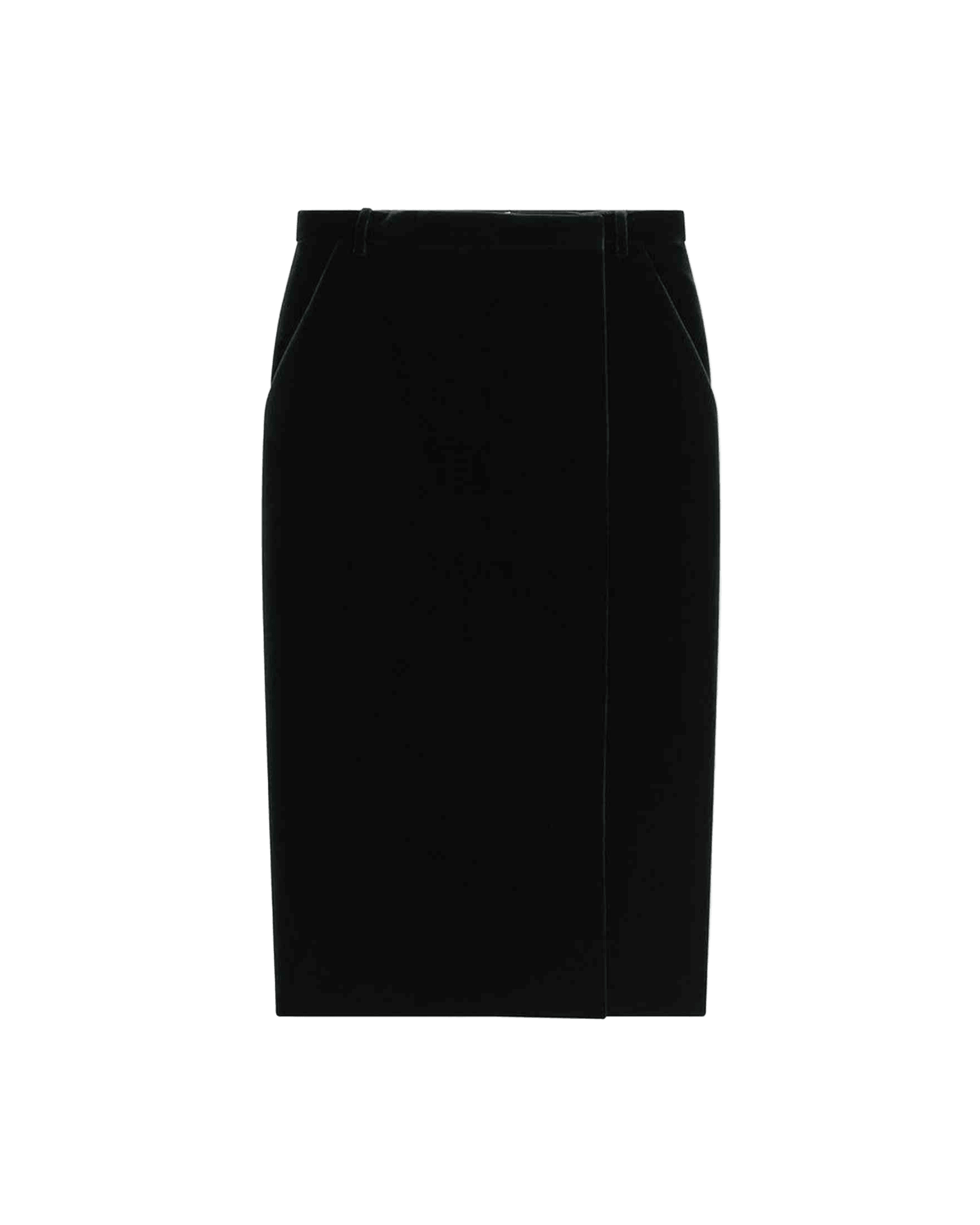 Saint Laurent Green Velvet Wrap Midi Skirt Glam Steals
